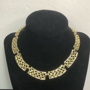 sarah coventry gold tone costume jewelry chunky collar links mob wife